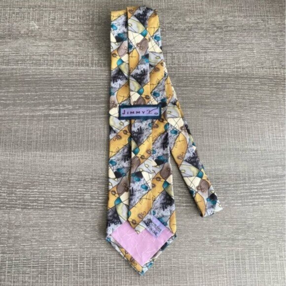 Jimmy V Stonehenge Neck Tie 100% Silk  Abstract Art Watercolor Multicolor USA - Picture 3 of 7